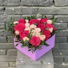 Цветочная композиция из Розы в коробке в Терском