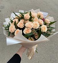 Букет Кремовые розы Латте в Терском