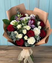 Букет цветов из:  Розы и Альстромерии в Терском