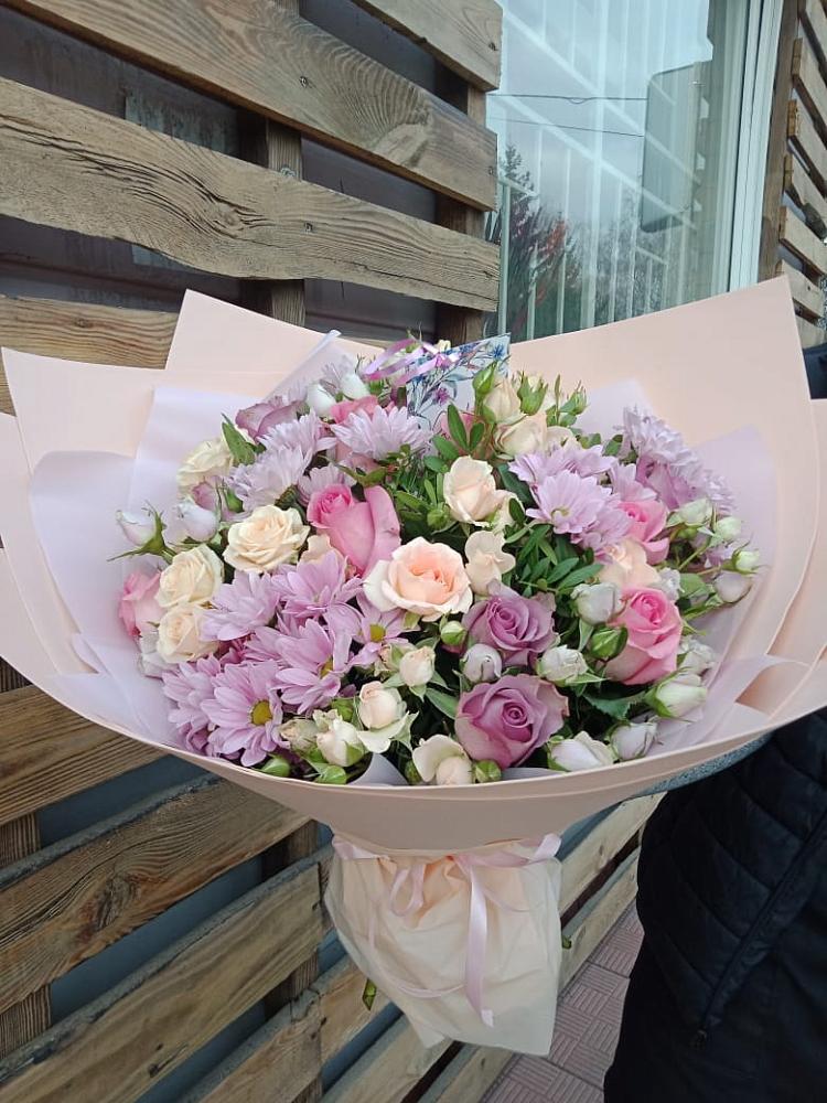 Букет цветов из: Розы и Хризантемы в Терском