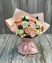 Букет цветов из:  Гвоздики, Розы и Хризантемы в Терском