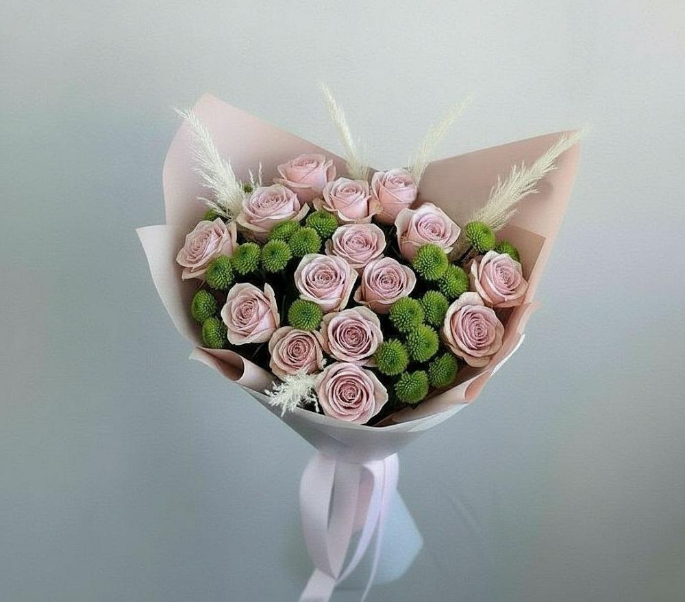 Букет цветов из: Розы и Хризантемы в Терском