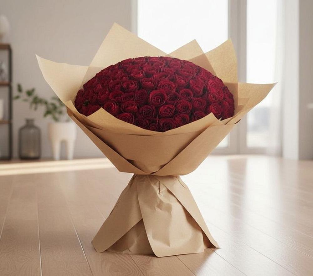 Букет 101 Красная роза в Терском