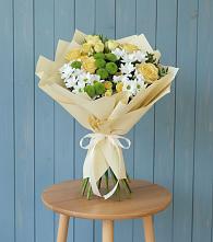 Букет цветов из:  Хризантемы и Розы в Терском