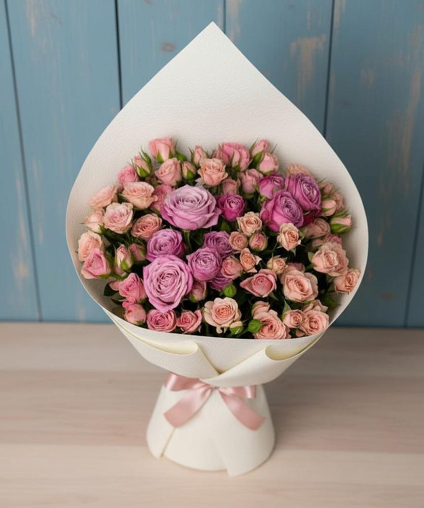 Букет цветов из: Розы в Терском