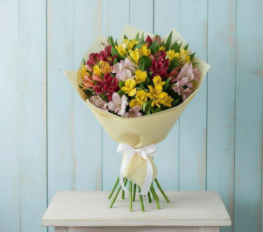 Букет цветов из: Альстромерии в Терском