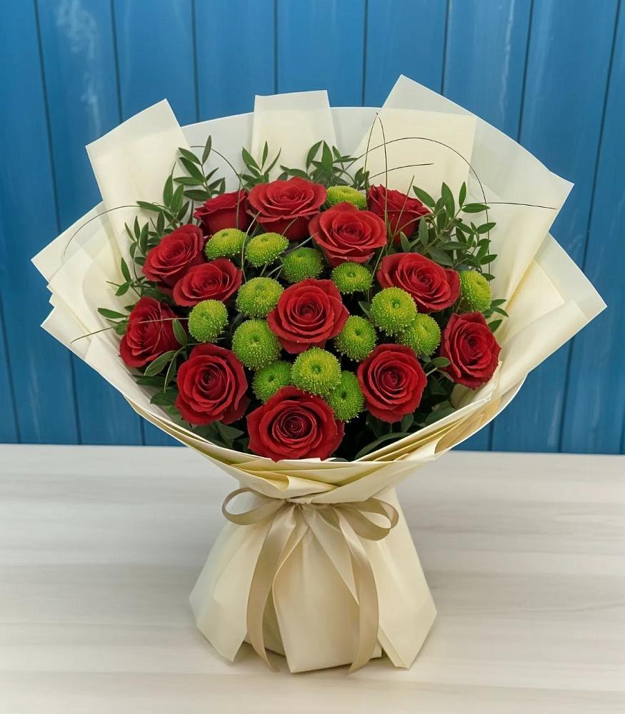 Букет цветов из: Розы и Хризантемы в Терском