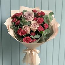 Букет цветов из:  Гвоздики и Розы #REPLACE_PRED# Терском