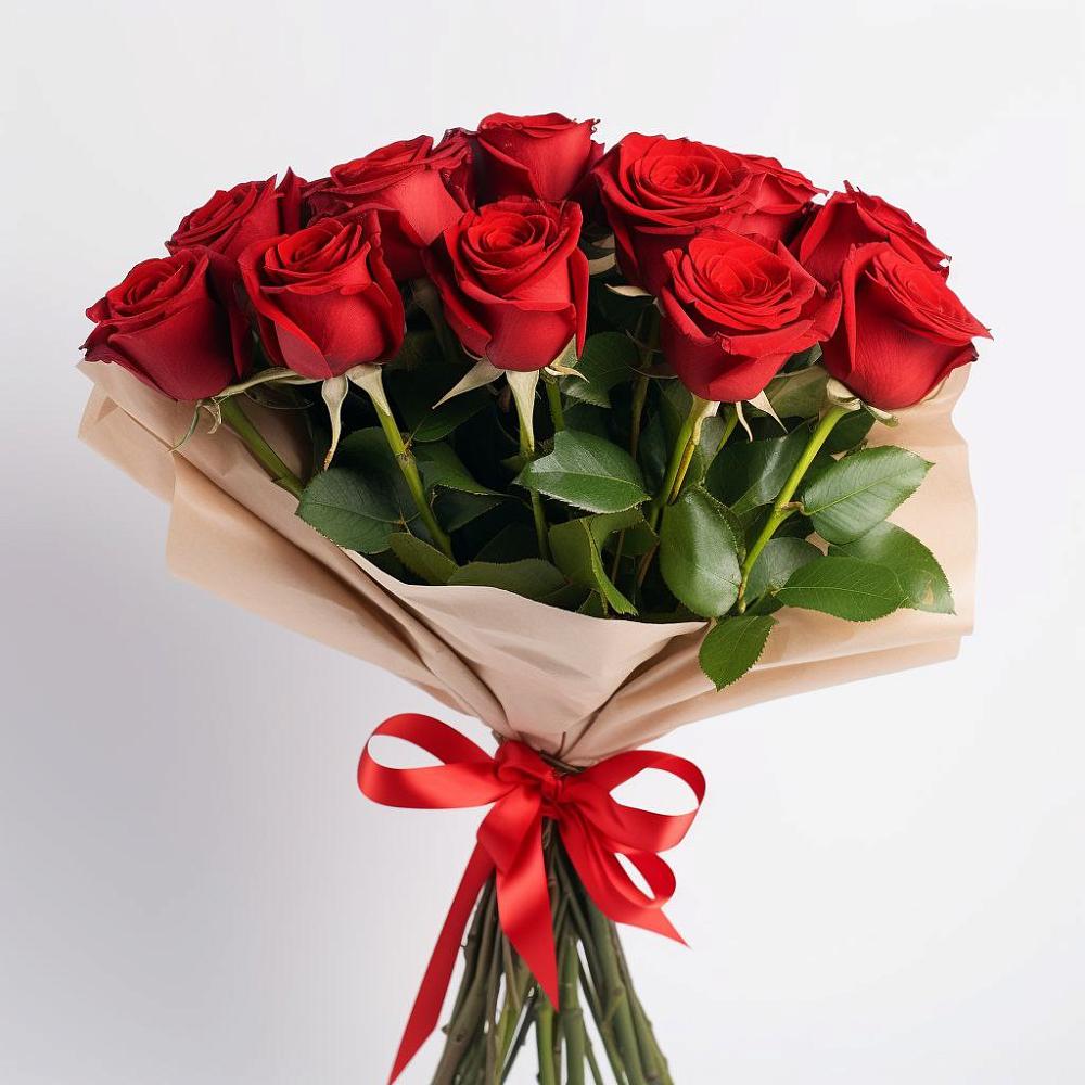 Букет 11 Красных роз Эдлесс Лав в Терском