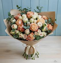 Букет цветов из:  Альстромерии и Розы в Терском